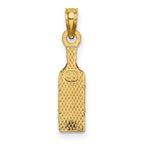 FJC Finejewelers 10 kt Yellow Gold Wine Bottle Charm 14 x 4 mm