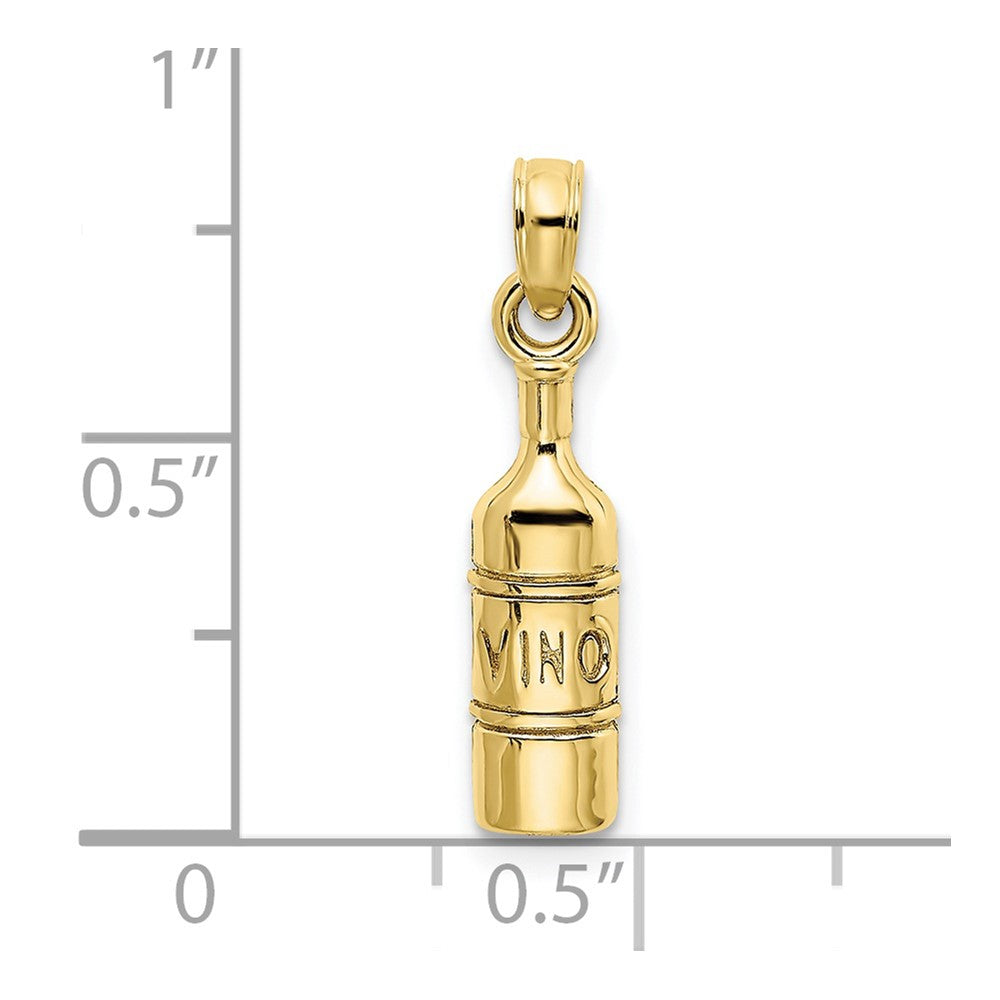 FJC Finejewelers 10 kt Yellow Gold Wine Bottle Charm 14 x 4 mm