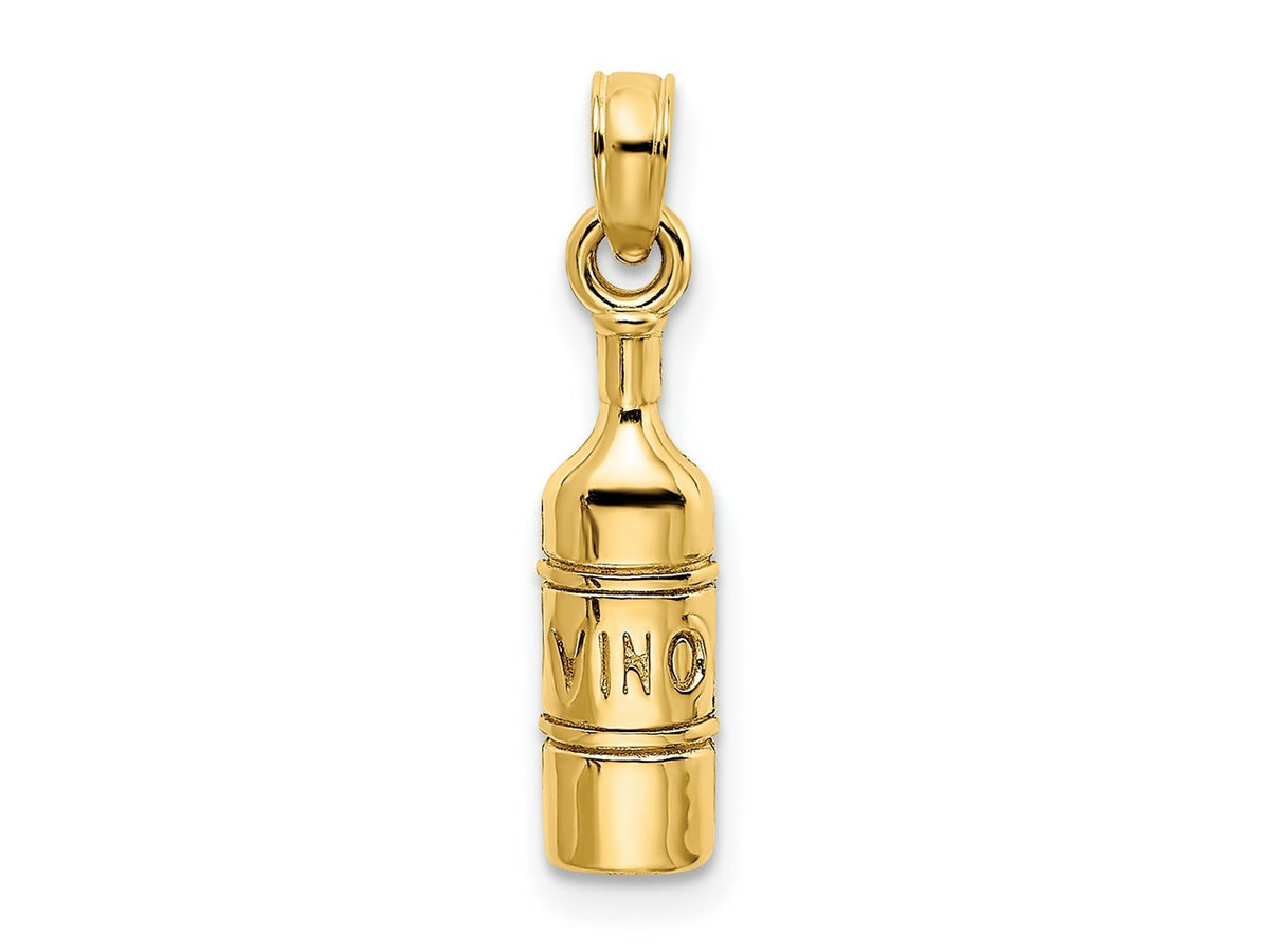 FJC Finejewelers 10 kt Yellow Gold Wine Bottle Charm 14 x 4 mm
