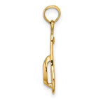 FJC Finejewelers 10 kt Yellow Gold Single Polished Strap Flip-Flop Charm 20 x 6 mm