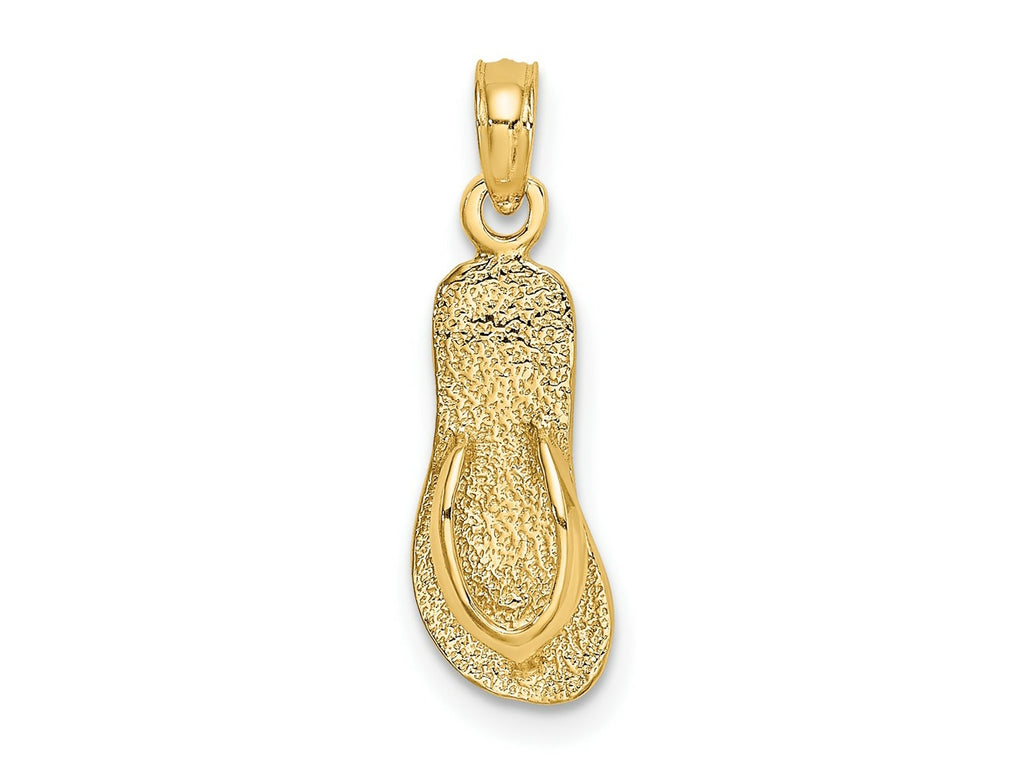 FJC Finejewelers 10 kt Yellow Gold Single Polished Strap Flip-Flop Charm 20 x 6 mm