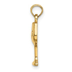 FJC Finejewelers 10 kt Yellow Gold Wine Glass Charm 14 x 7 mm