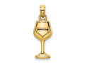 FJC Finejewelers 10 kt Yellow Gold Wine Glass Charm 14 x 7 mm
