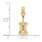 FJC Finejewelers 10 kt Yellow Gold Wine Opener Charm 14 x 6 mm