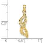 FJC Finejewelers 10 kt Yellow Gold 3-D Beveled Masquerade Mask Charm 19 x 6 mm