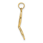 FJC Finejewelers 10 kt Yellow Gold 3-D Beveled Masquerade Mask Charm 19 x 6 mm