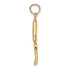 FJC Finejewelers 10 kt Yellow Gold 3-D Fork Garden Tool Charm 18 x 4 mm