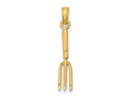 FJC Finejewelers 10 kt Yellow Gold 3-D Fork Garden Tool Charm 18 x 4 mm