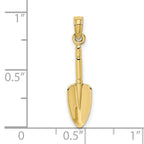 FJC Finejewelers 10 kt Yellow Gold 3-D Trowel Garden Tool Charm 20 x 5 mm