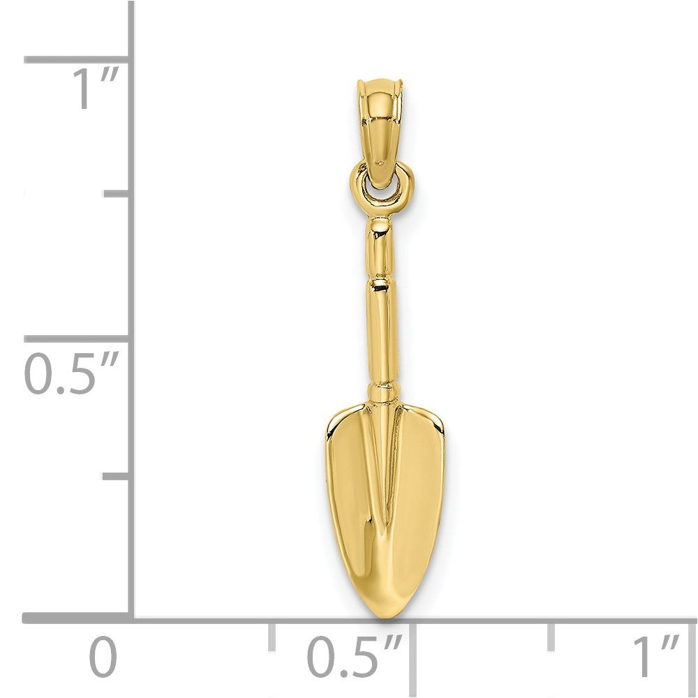 FJC Finejewelers 10 kt Yellow Gold 3-D Trowel Garden Tool Charm 20 x 5 mm
