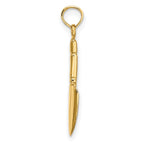 FJC Finejewelers 10 kt Yellow Gold 3-D Trowel Garden Tool Charm 20 x 5 mm