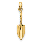 FJC Finejewelers 10 kt Yellow Gold 3-D Trowel Garden Tool Charm 20 x 5 mm
