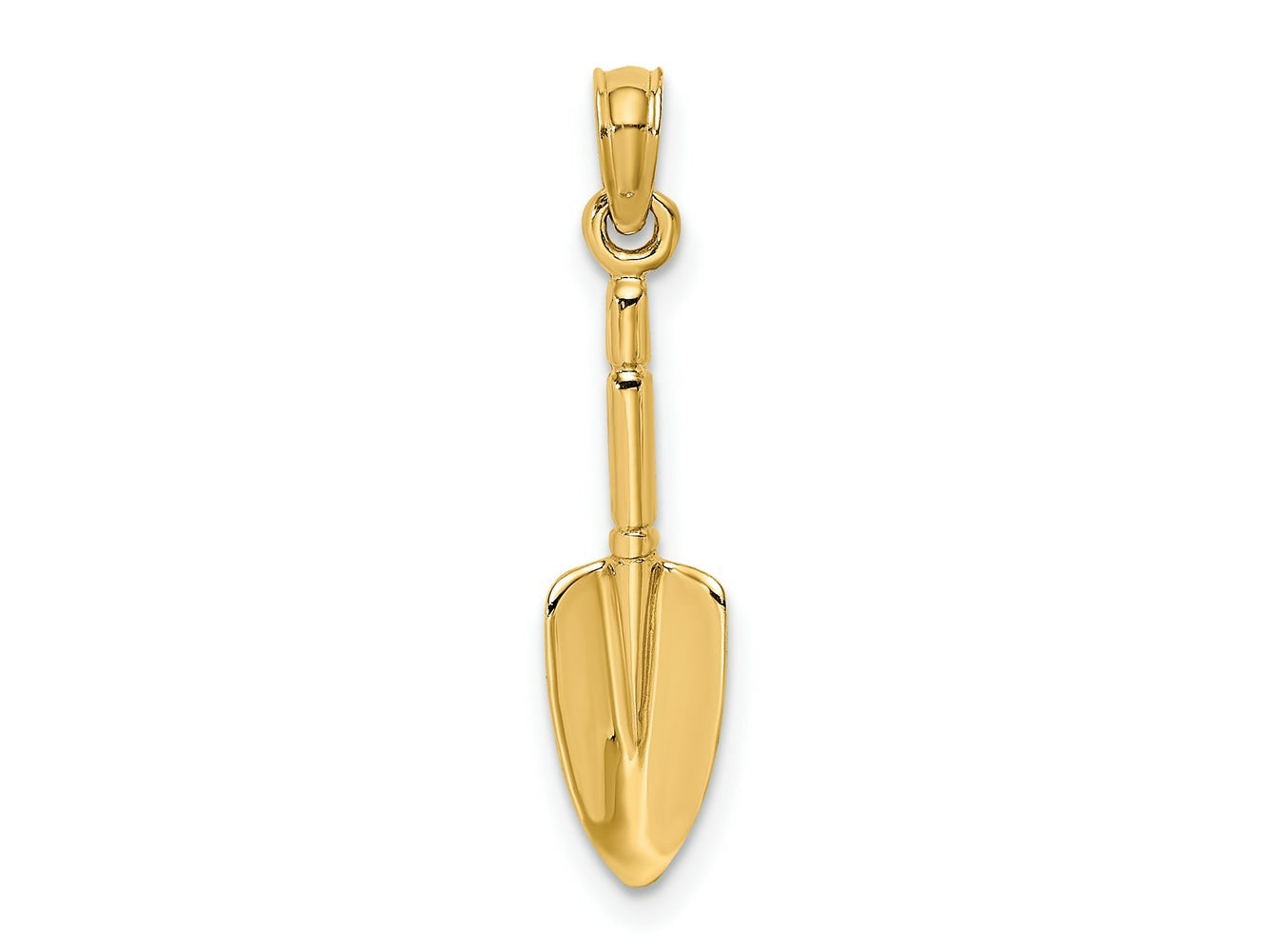 FJC Finejewelers 10 kt Yellow Gold 3-D Trowel Garden Tool Charm 20 x 5 mm