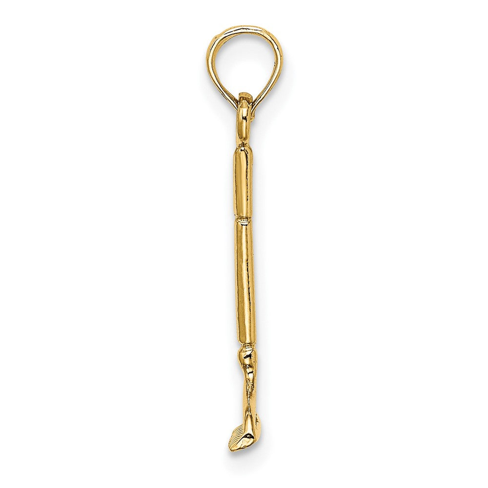 FJC Finejewelers 10 kt Yellow Gold 3-D Landscape Rake Garden Tool Charm 17 x 8 mm