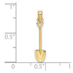 FJC Finejewelers 10 kt Yellow Gold 3-D Polished Shovel Garden Tool Charm 18 x 5 mm