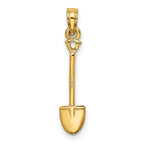 FJC Finejewelers 10 kt Yellow Gold 3-D Polished Shovel Garden Tool Charm 18 x 5 mm
