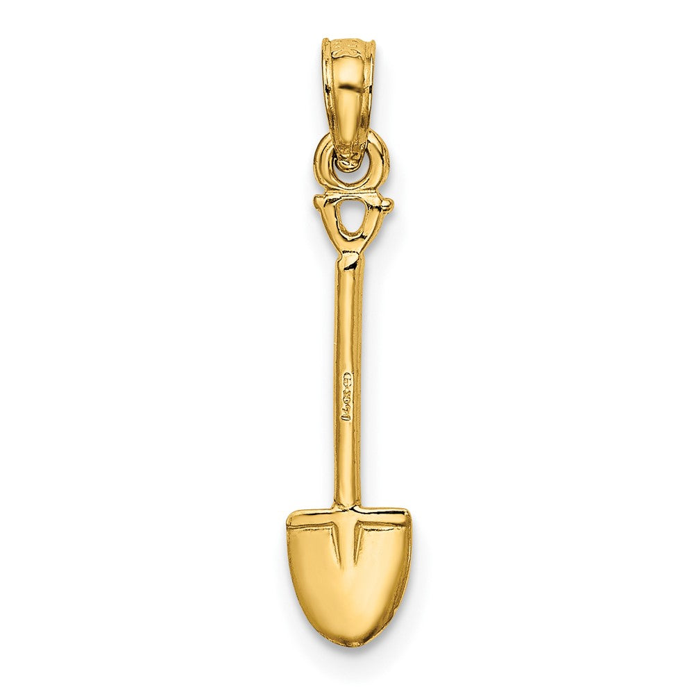 FJC Finejewelers 10 kt Yellow Gold 3-D Polished Shovel Garden Tool Charm 18 x 5 mm