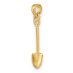 FJC Finejewelers 10 kt Yellow Gold 3-D Polished Shovel Garden Tool Charm 18 x 5 mm