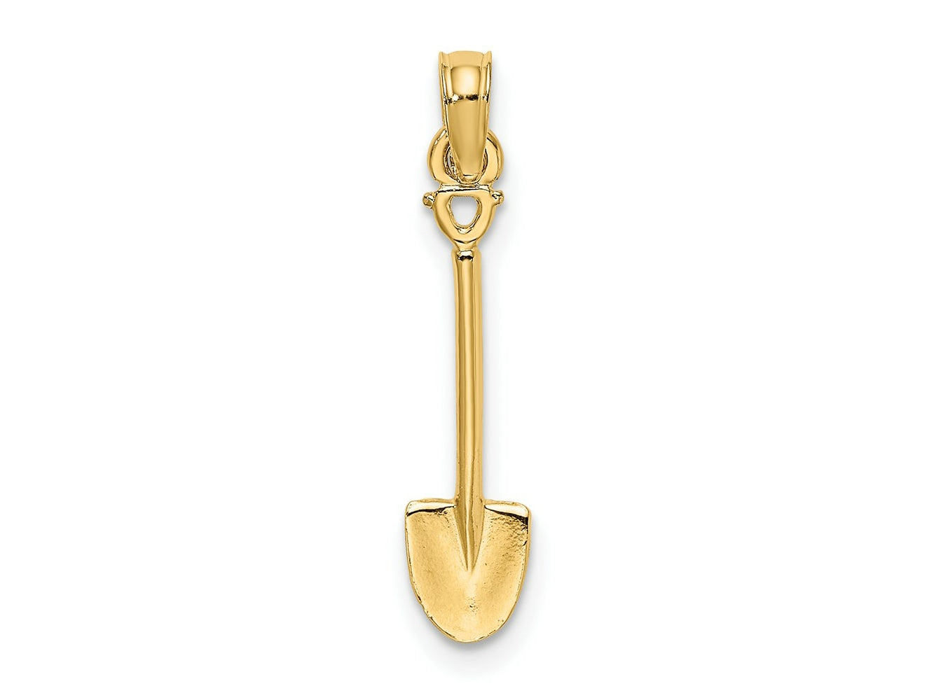 FJC Finejewelers 10 kt Yellow Gold 3-D Polished Shovel Garden Tool Charm 18 x 5 mm