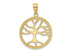 FJC Finejewelers 10 kt Yellow Gold Large Tree Of Life In Round Frame Charm 26 x 20 mm