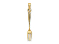 FJC Finejewelers 10 kt Yellow Gold 3-D and Polished Table Fork Charm 21 x 3 mm