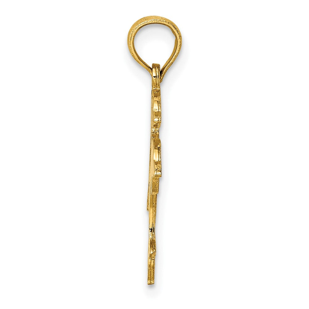 FJC Finejewelers 10 kt Yellow Gold Double Dolphins Charm 17 x 17 mm