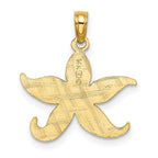 FJC Finejewelers 10 kt Yellow Gold Flat Starfish Charm 14 x 18 mm