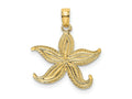 FJC Finejewelers 10 kt Yellow Gold Flat Starfish Charm 14 x 18 mm