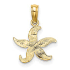 FJC Finejewelers 10 kt Yellow Gold Flat Starfish Charm 11 x 12 mm