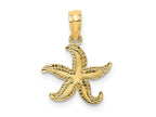 FJC Finejewelers 10 kt Yellow Gold Flat Starfish Charm 11 x 12 mm