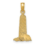 FJC Finejewelers 10 kt Yellow Gold Small Lighthouse W/Building Charm 20 x 10 mm