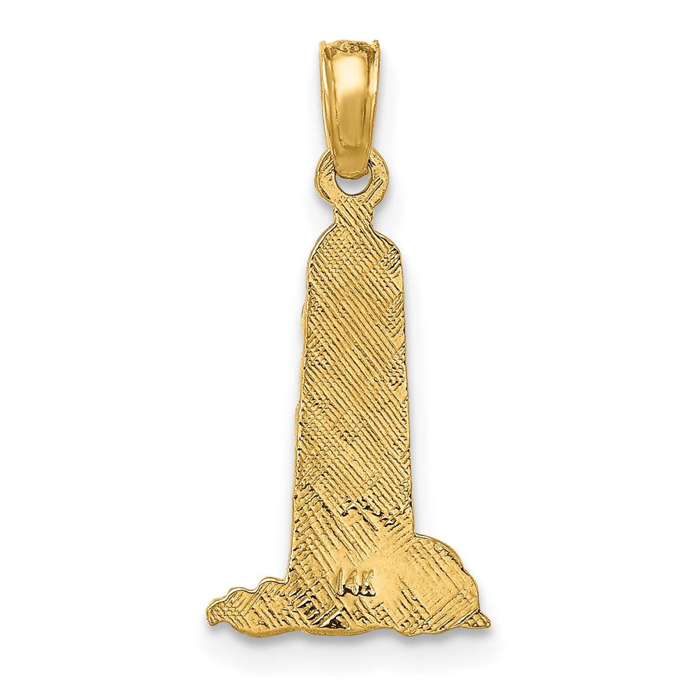 FJC Finejewelers 10 kt Yellow Gold Small Lighthouse W/Building Charm 20 x 10 mm