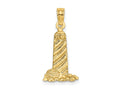 FJC Finejewelers 10 kt Yellow Gold Small Lighthouse W/Building Charm 20 x 10 mm