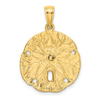 FJC Finejewelers 10 kt Yellow Gold Sand Dollar with Starfish Charm 20 x 20 mm