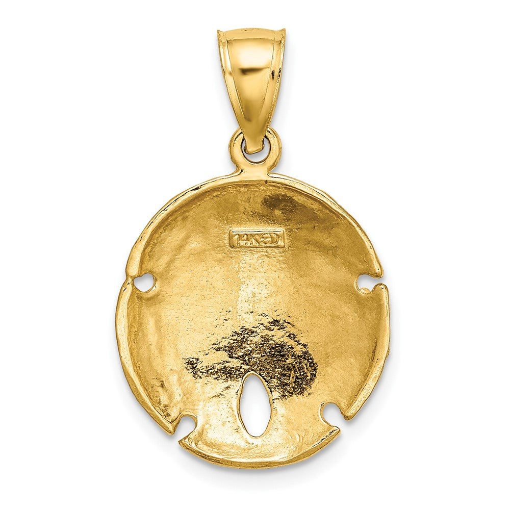 FJC Finejewelers 10 kt Yellow Gold 2-D Sand Dollar Charm 19 x 17 mm