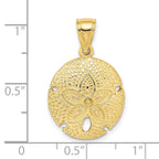 FJC Finejewelers 10 kt Yellow Gold 2-D Sand Dollar Charm 19 x 17 mm