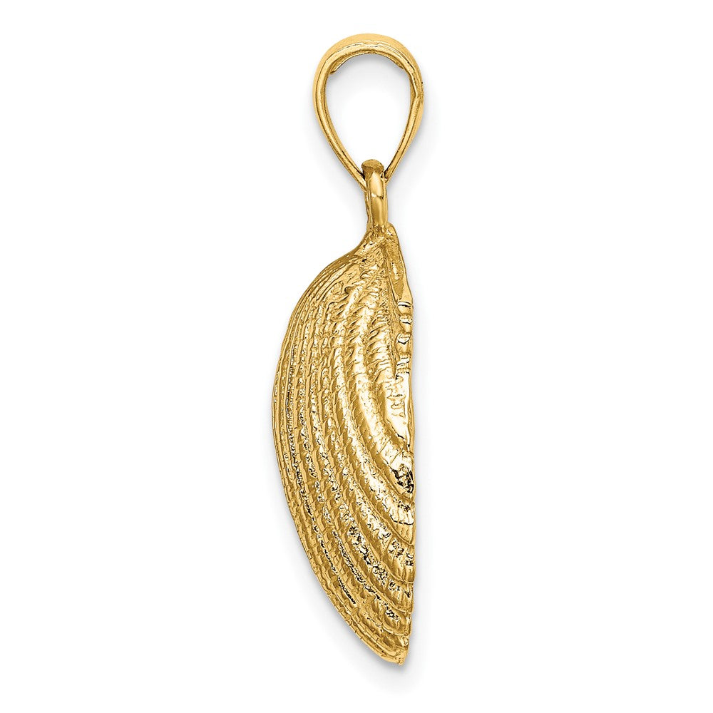 FJC Finejewelers 10 kt Yellow Gold 2-D Scallop Shell Charm 18 x 17 mm