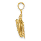 FJC Finejewelers 10 kt Yellow Gold 2-D Conch Shell Charm 17 x 14 mm