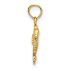 FJC Finejewelers 10 kt Yellow Gold 2-D Mini Seahorse Charm 12 x 6 mm