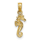 FJC Finejewelers 10 kt Yellow Gold 2-D Mini Seahorse Charm 12 x 6 mm