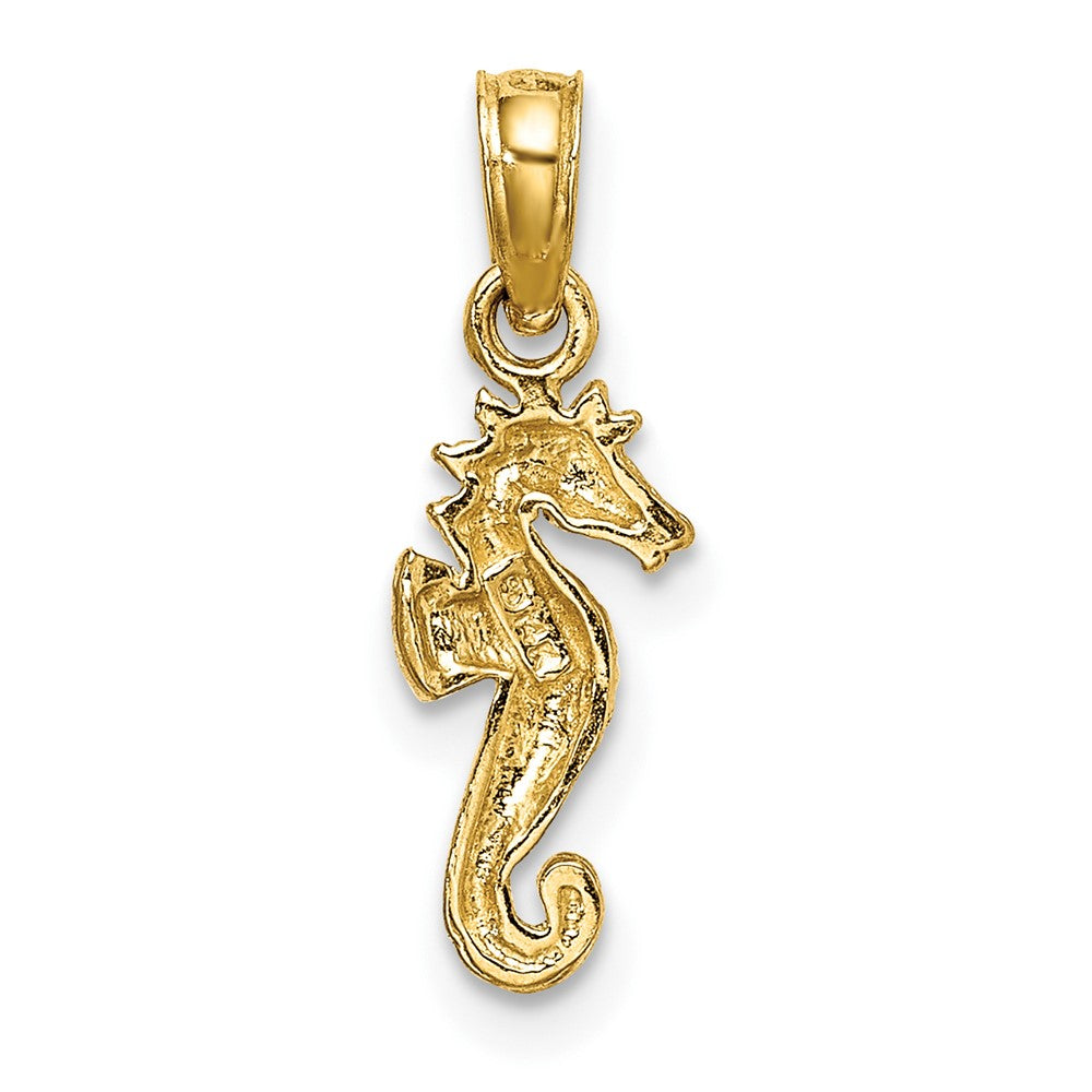 FJC Finejewelers 10 kt Yellow Gold 2-D Mini Seahorse Charm 12 x 6 mm