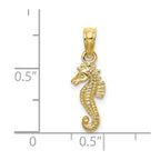 FJC Finejewelers 10 kt Yellow Gold 2-D Mini Seahorse Charm 12 x 6 mm