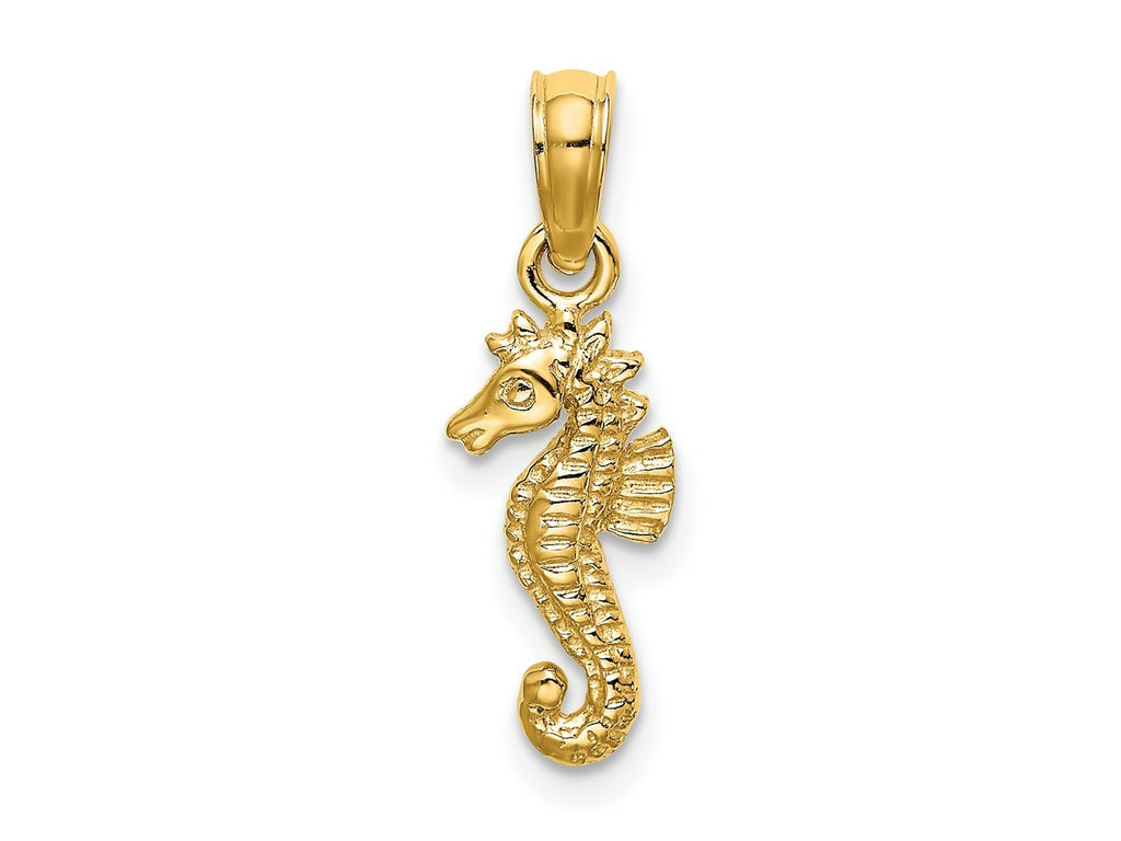FJC Finejewelers 10 kt Yellow Gold 2-D Mini Seahorse Charm 12 x 6 mm