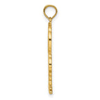 FJC Finejewelers 10 kt Yellow Gold 2-D Textured Double Palm Trees Charm 21 x 14 mm