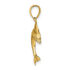 FJC Finejewelers 10 kt Yellow Gold 2-D Polished Dolphin Jumping Charm 18 x 16 mm