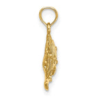 FJC Finejewelers 10 kt Yellow Gold 2-D Polished Engraved Fish Charm 13 x 17 mm