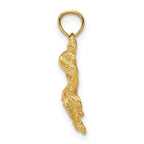 FJC Finejewelers 10 kt Yellow Gold 2-D Textured Octopus Charm 17 x 11 mm