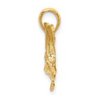 FJC Finejewelers 10 kt Yellow Gold 2-D Textured Marlin Fish Charm 17 x 45 mm
