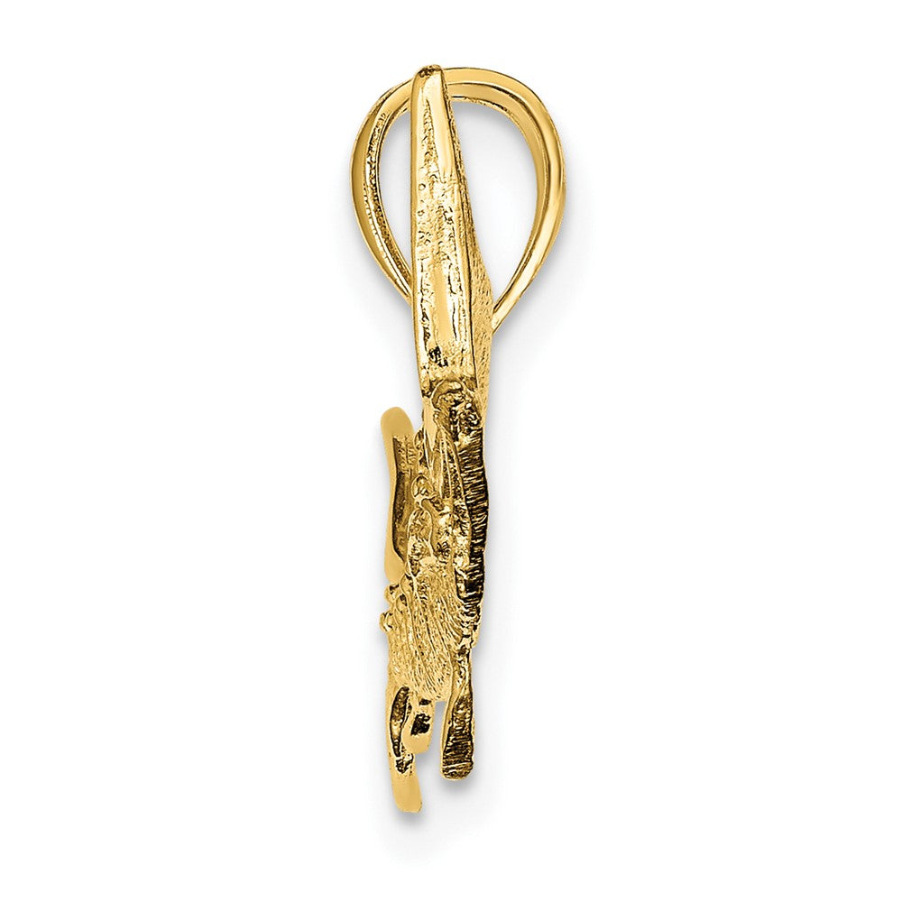 FJC Finejewelers 10 kt Yellow Gold 2-D Textured Marlin Fish Charm 12 x 31 mm