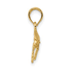 FJC Finejewelers 10 kt Yellow Gold 2-D Whale Charm 10 x 25 mm